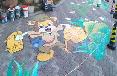 子洲夏季画地面彩绘会遇到的问题