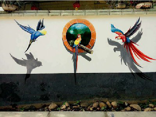 子洲视觉错位-3D墙绘设计