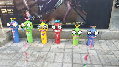 子洲商业区彩绘