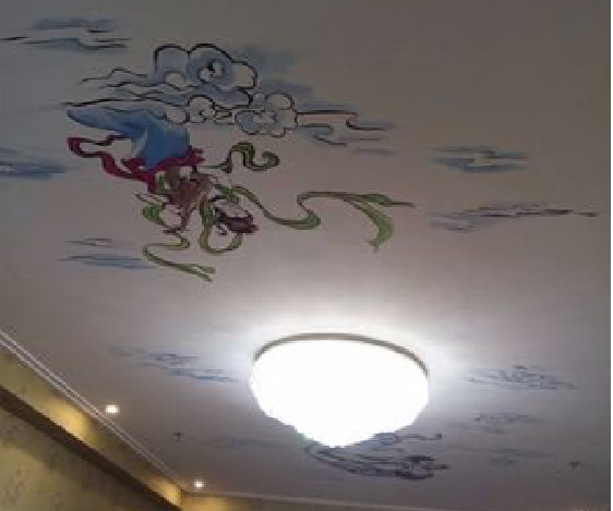 子洲如何快速绘制天花板上的手绘墙？